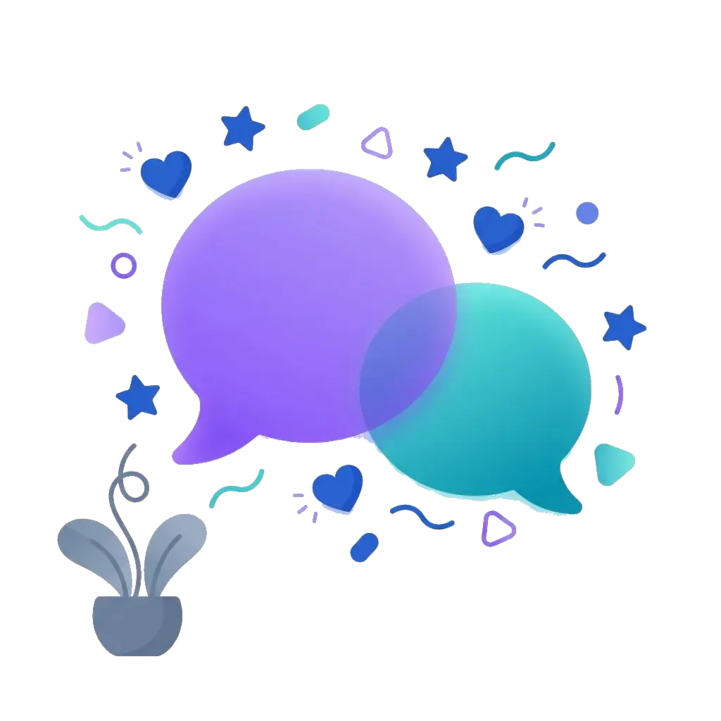 Chatbot conversation interface illustration