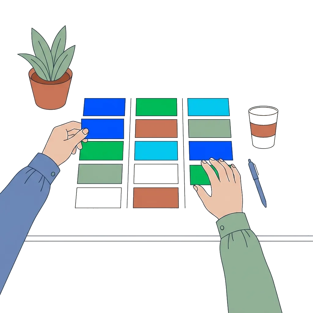 Organized task cards showing repetitive business workflows